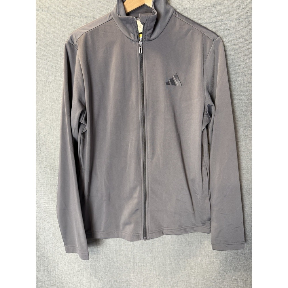 New Adidas Mens Tricot FZ Track Jacket Gray Small Full Zip